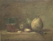 Jean Baptiste Simeon Chardin Pears Walnuts and a Glass of Wine (mk05) Germany oil painting reproduction